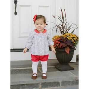 Marco & Lizzy Isabella Fall Baby Girl's Red Bloomer set NWT size 6 mo